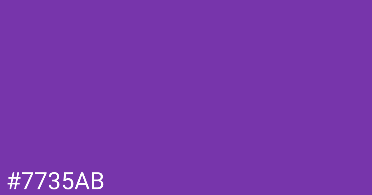Hex color #7735ab graphic