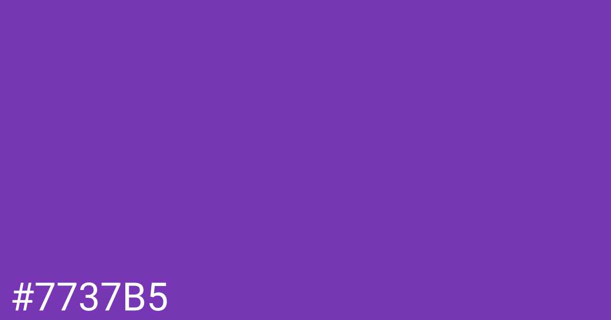 Hex color #7737b5 graphic