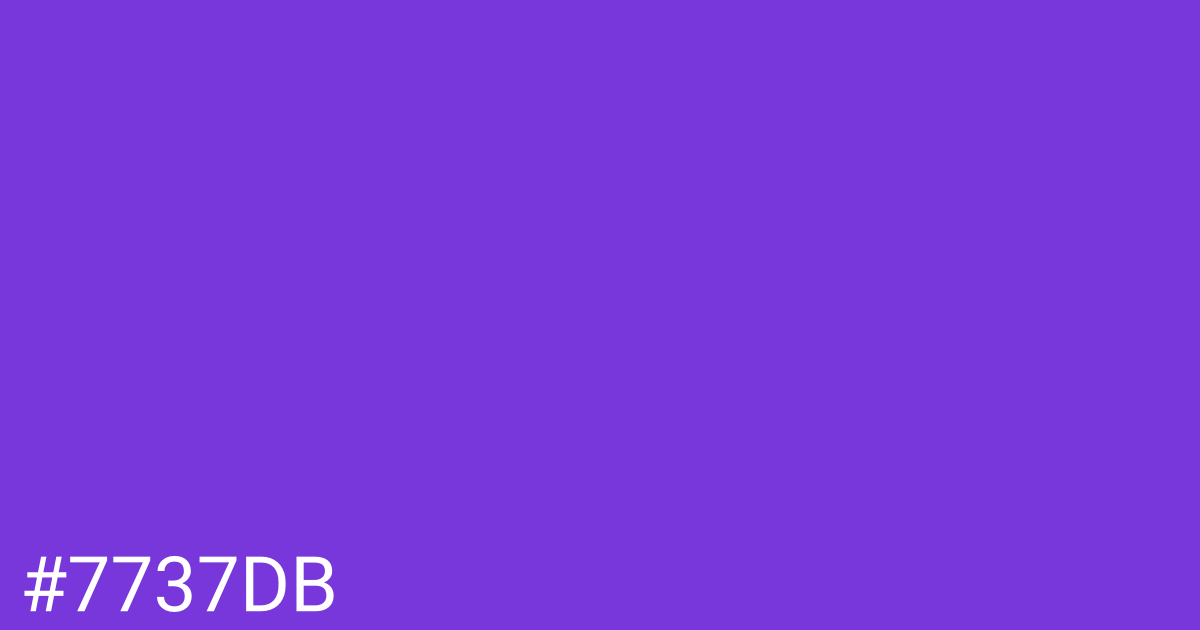Hex color #7737db graphic