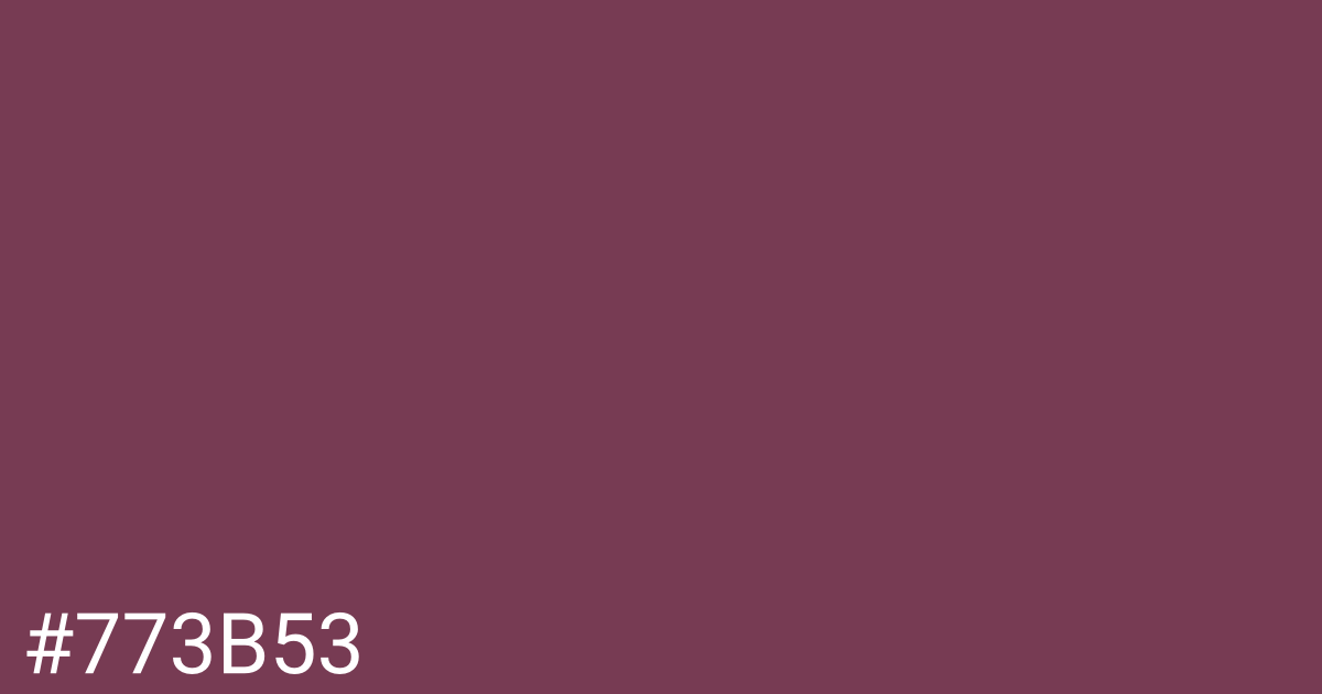 Hex color #773b53 graphic