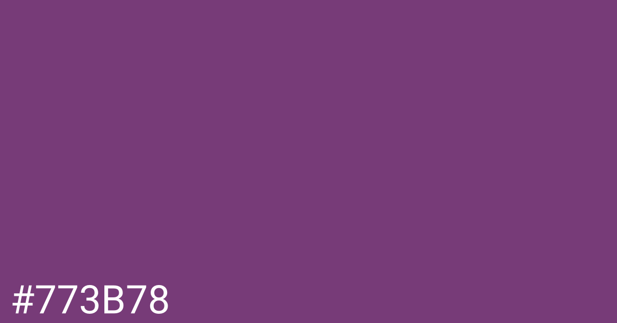 Hex color #773b78 graphic