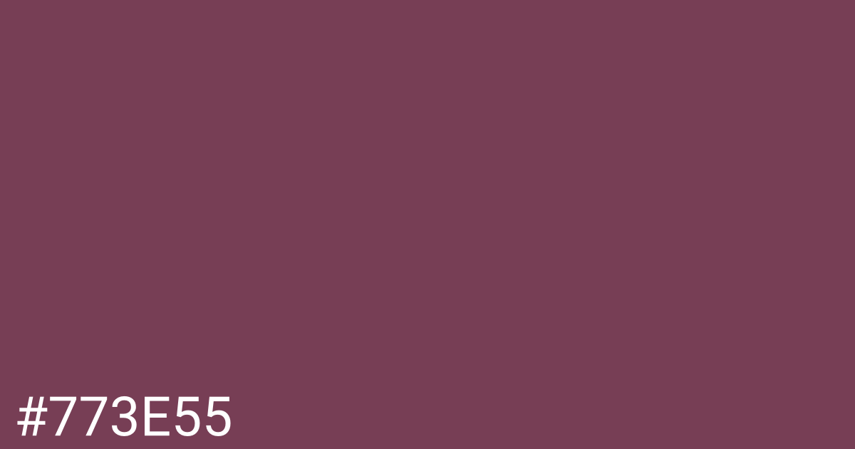 Hex color #773e55 graphic