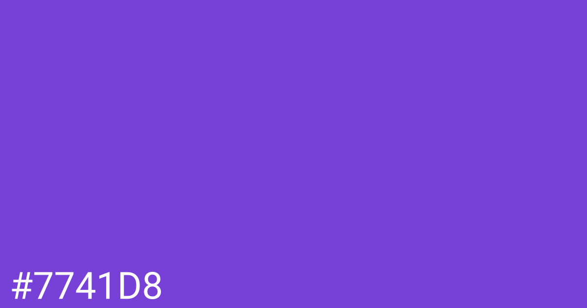 Hex color #7741d8 graphic
