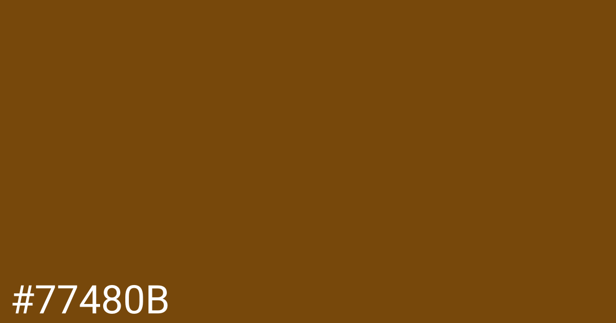 Hex color #77480b graphic
