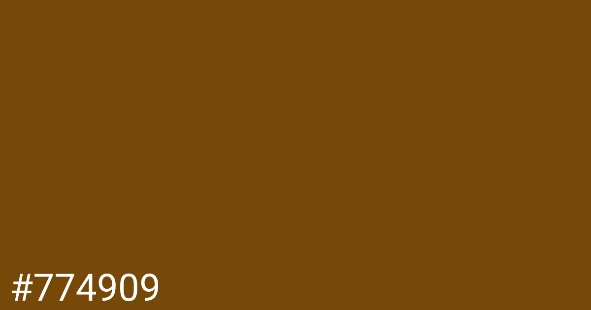 Hex color #774909 graphic