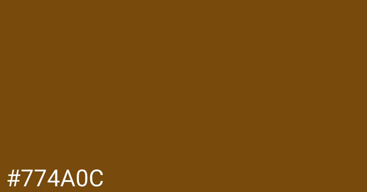 Hex color #774a0c graphic