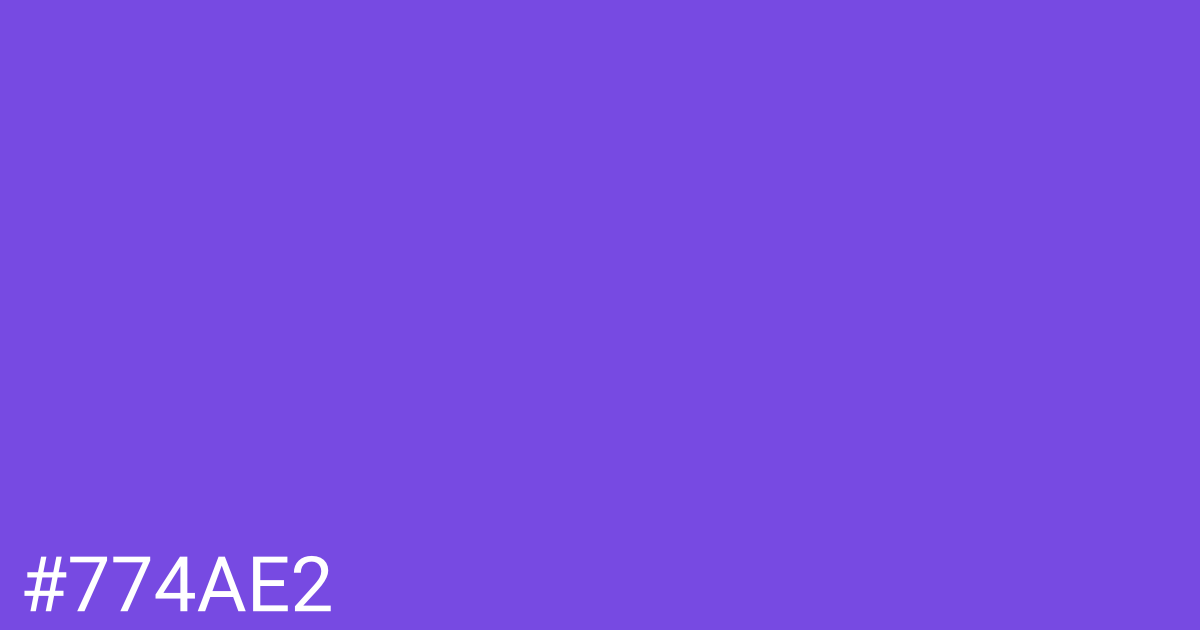 Hex color #774ae2 graphic