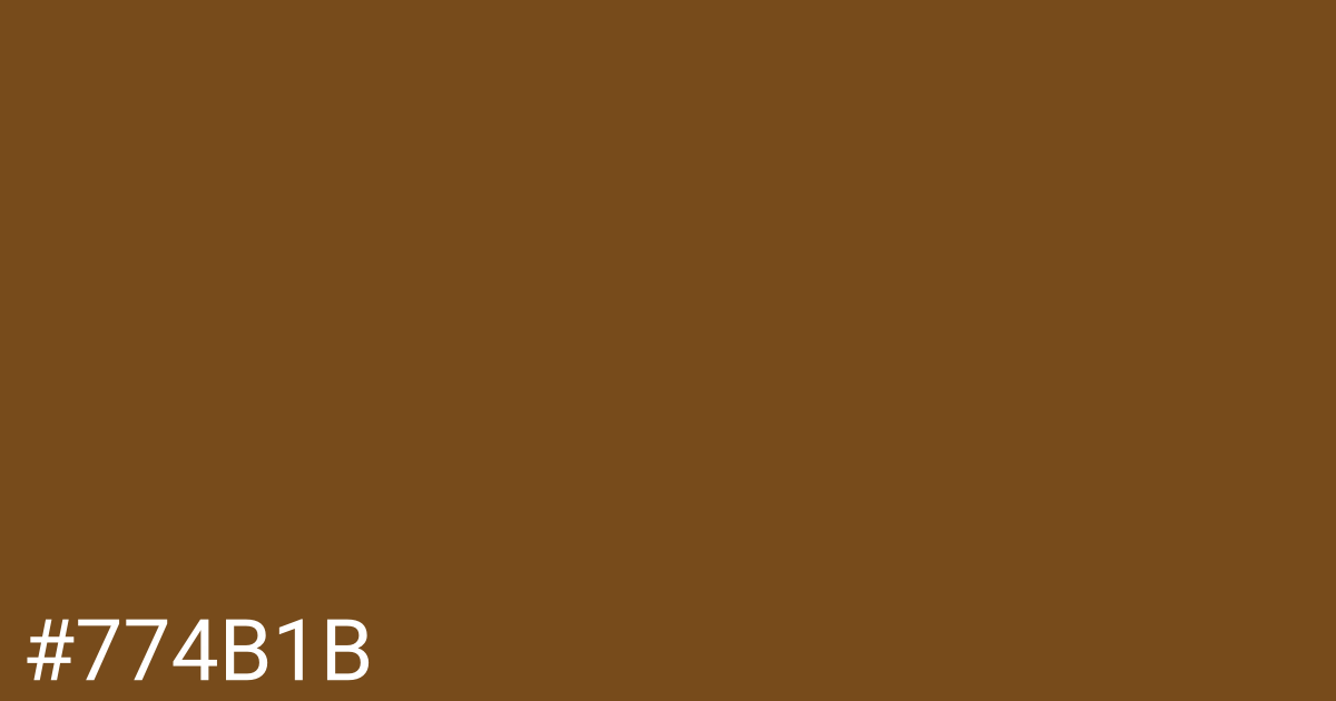 Hex color #774b1b graphic