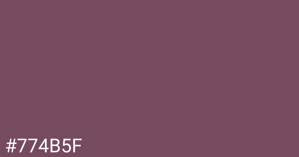 Hex color #774b5f graphic