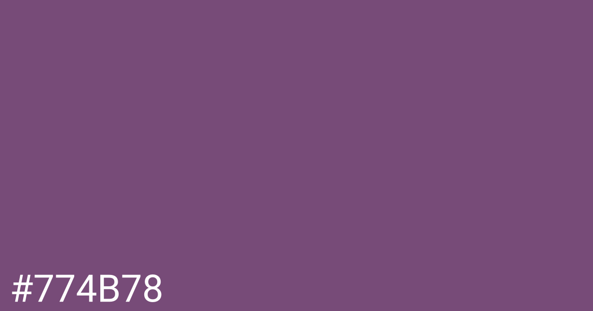 Hex color #774b78 graphic