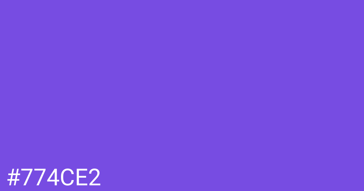 Hex color #774ce2 graphic