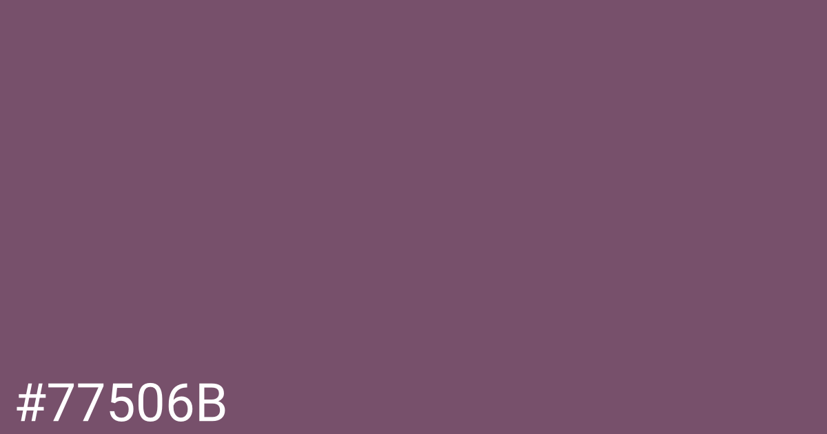 Hex color #77506b graphic