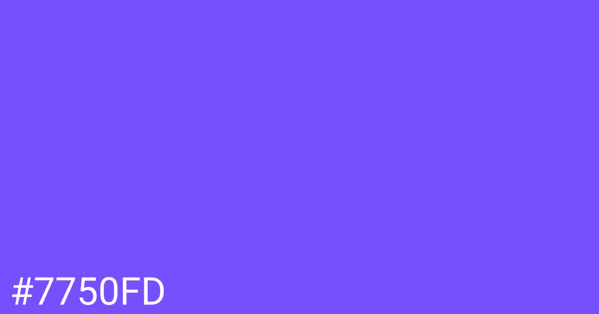 Hex color #7750fd graphic