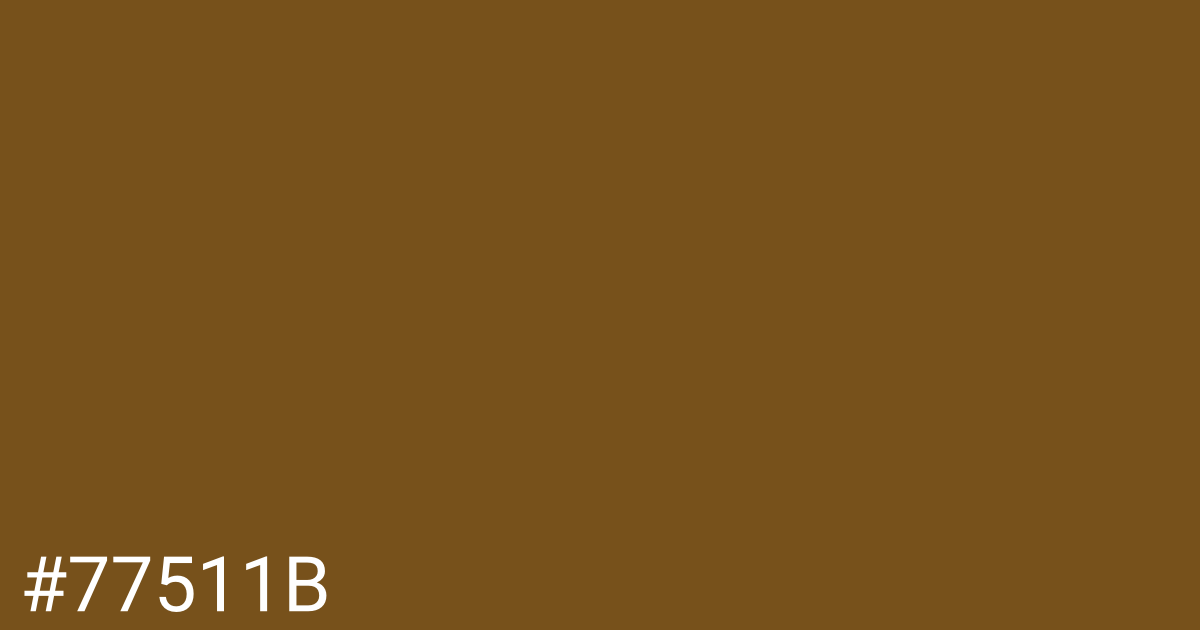 Hex color #77511b graphic