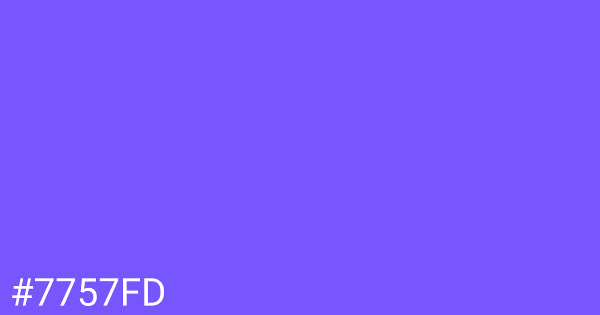 Hex color #7757fd graphic
