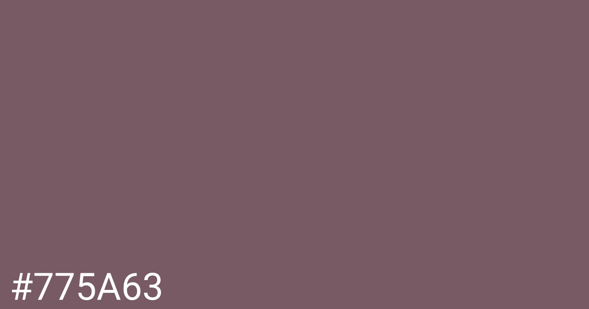 Hex color #775a63 graphic