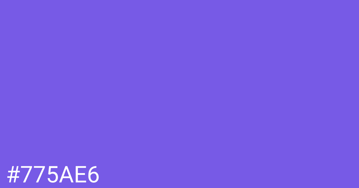 Hex color #775ae6 graphic