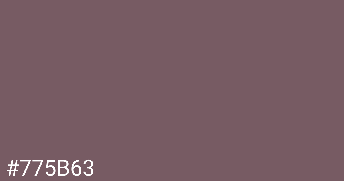 Hex color #775b63 graphic