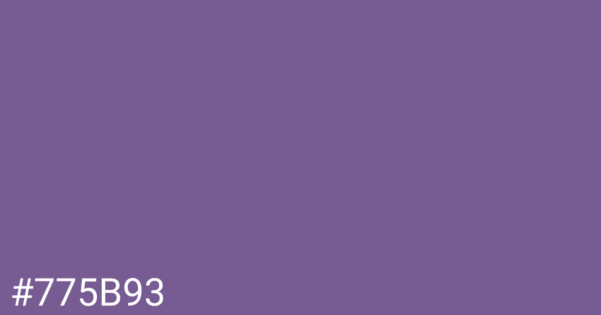 Hex color #775b93 graphic