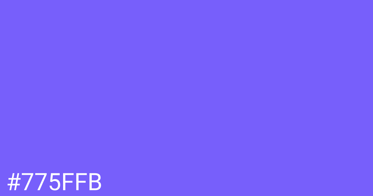 Hex color #775ffb graphic