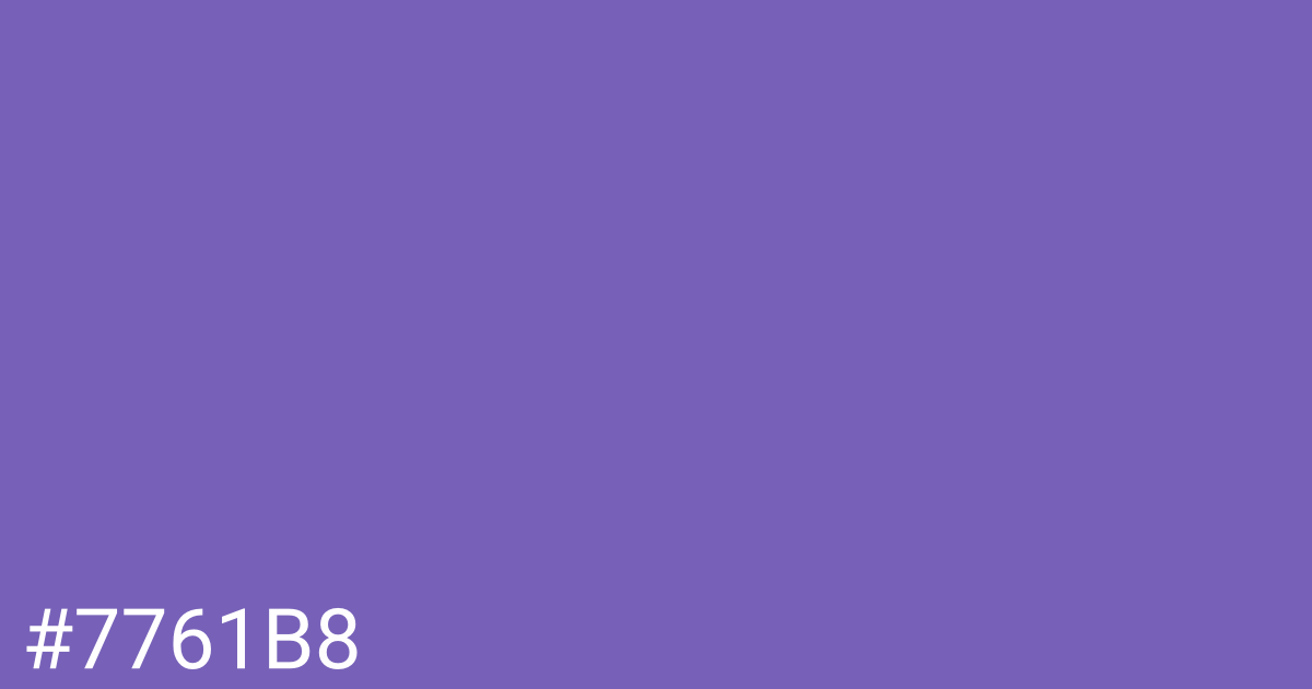 Hex color #7761b8 graphic