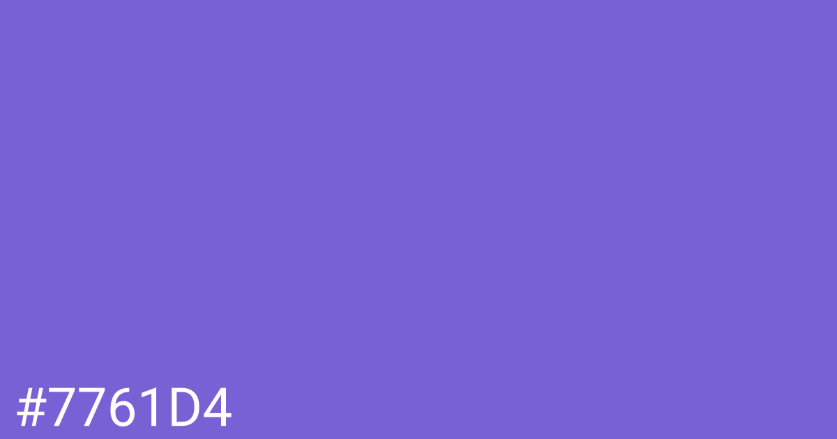 Hex color #7761d4 graphic