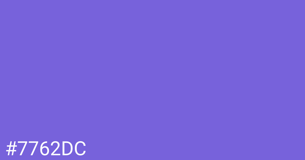 Hex color #7762dc graphic