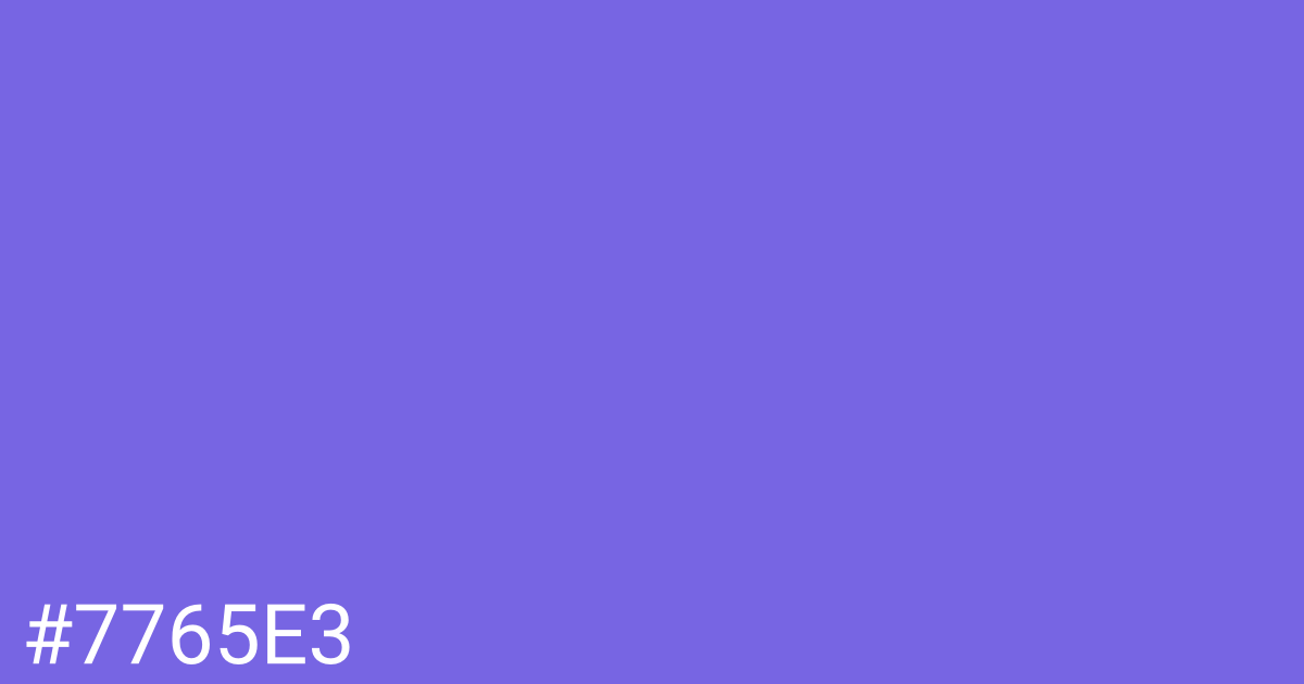 Hex color #7765e3 graphic