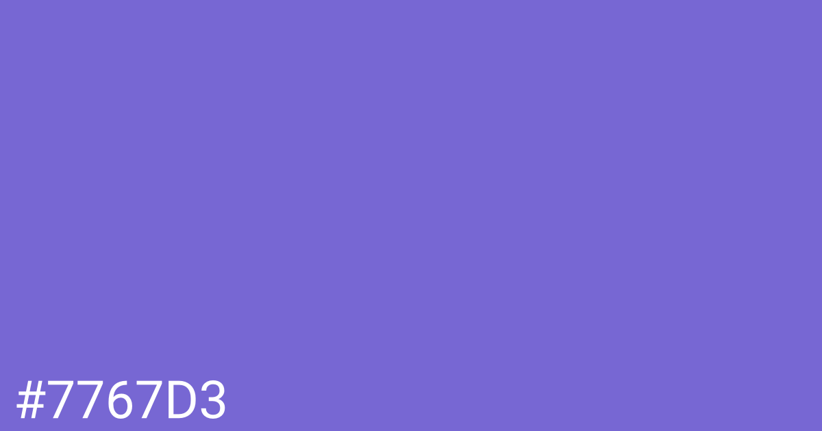 Hex color #7767d3 graphic