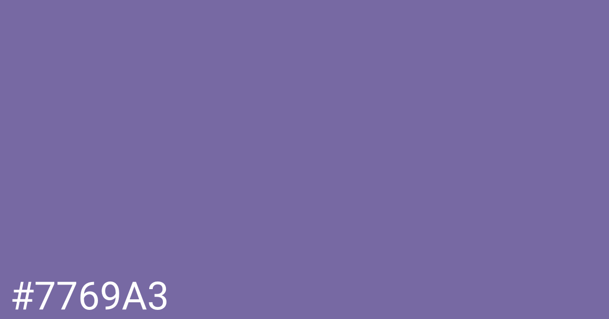 Hex color #7769a3 graphic