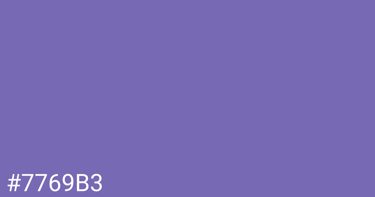 Hex color #7769b3 graphic