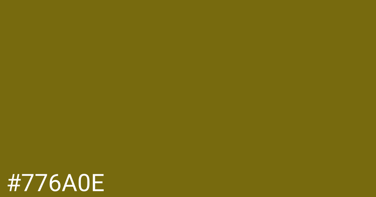 Hex color #776a0e graphic