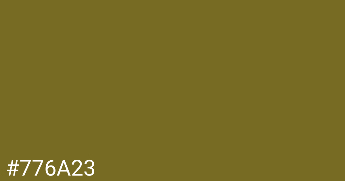 Hex color #776a23 graphic