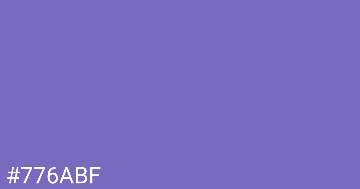 Hex color #776abf graphic