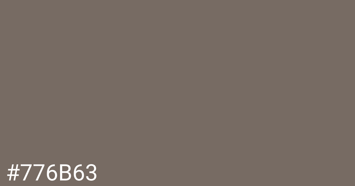 Hex color #776b63 graphic