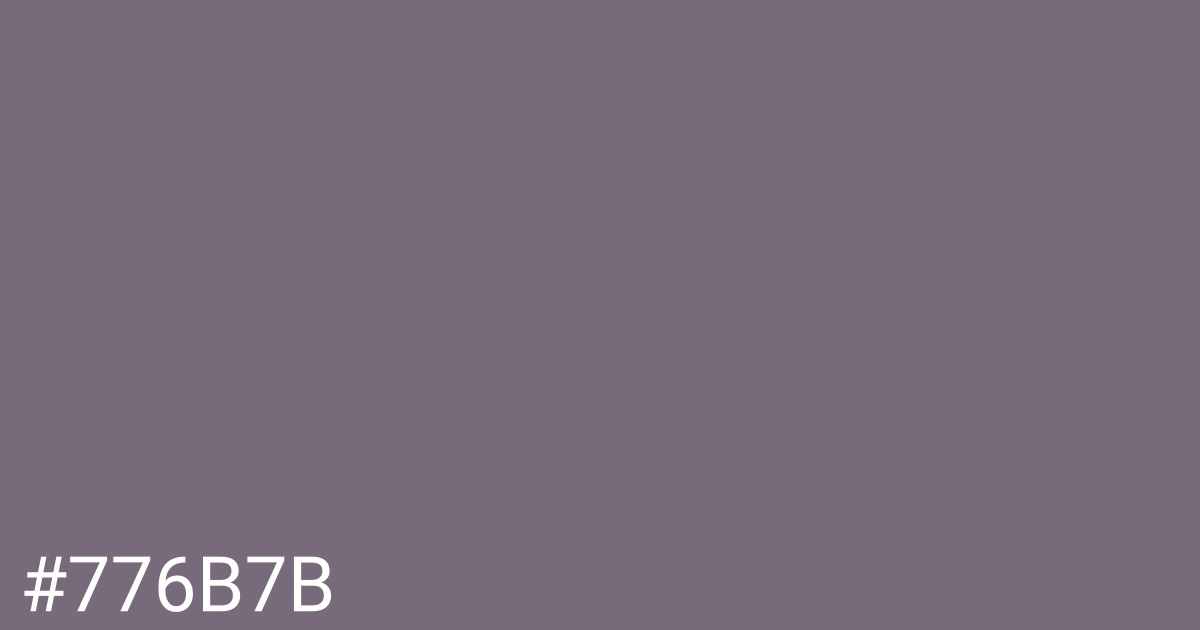 Hex color #776b7b graphic