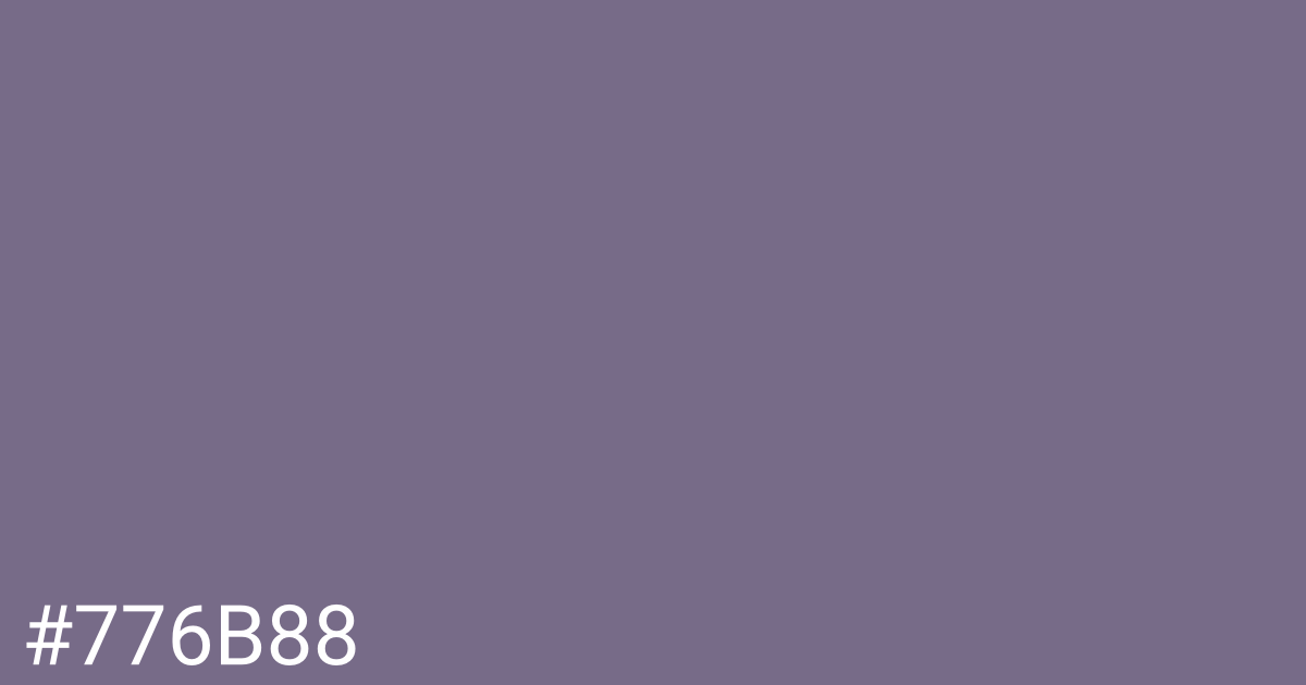 Hex color #776b88 graphic