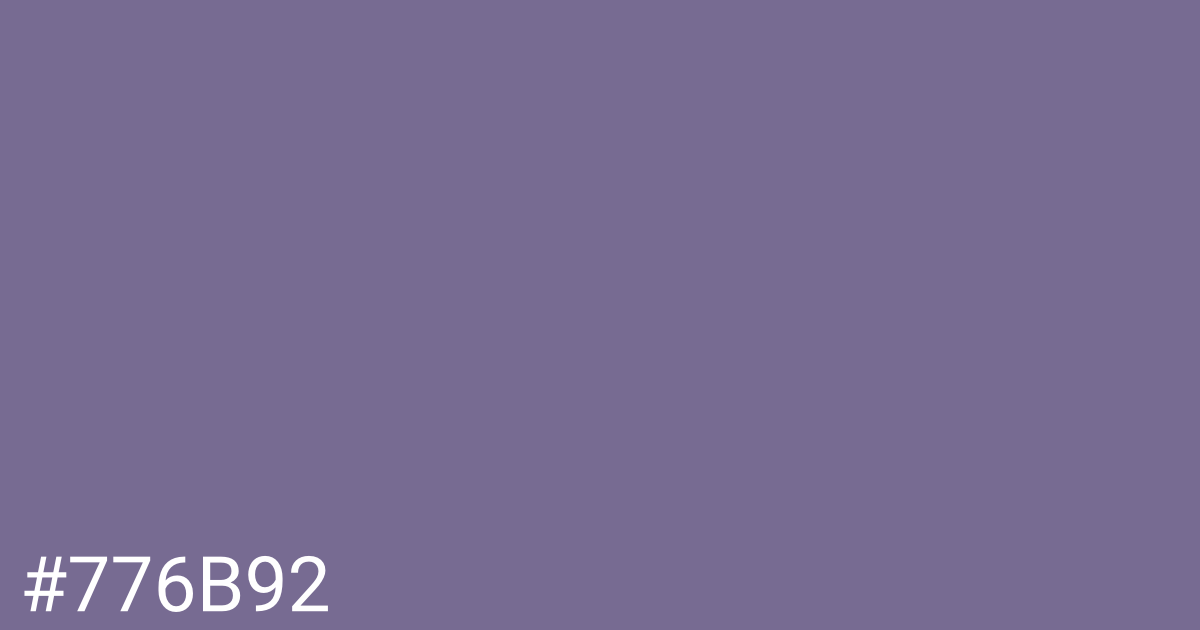 Hex color #776b92 graphic