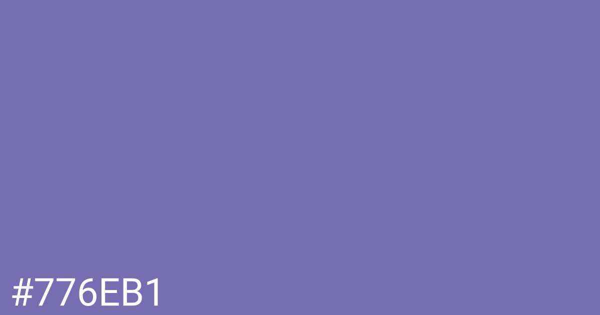Hex color #776eb1 graphic