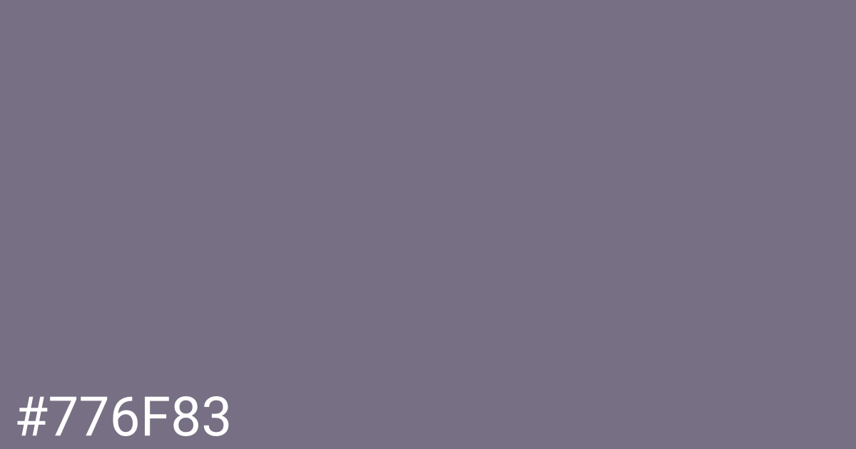 Hex color #776f83 graphic