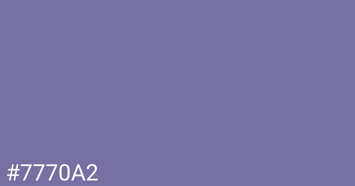 Hex color #7770a2 graphic