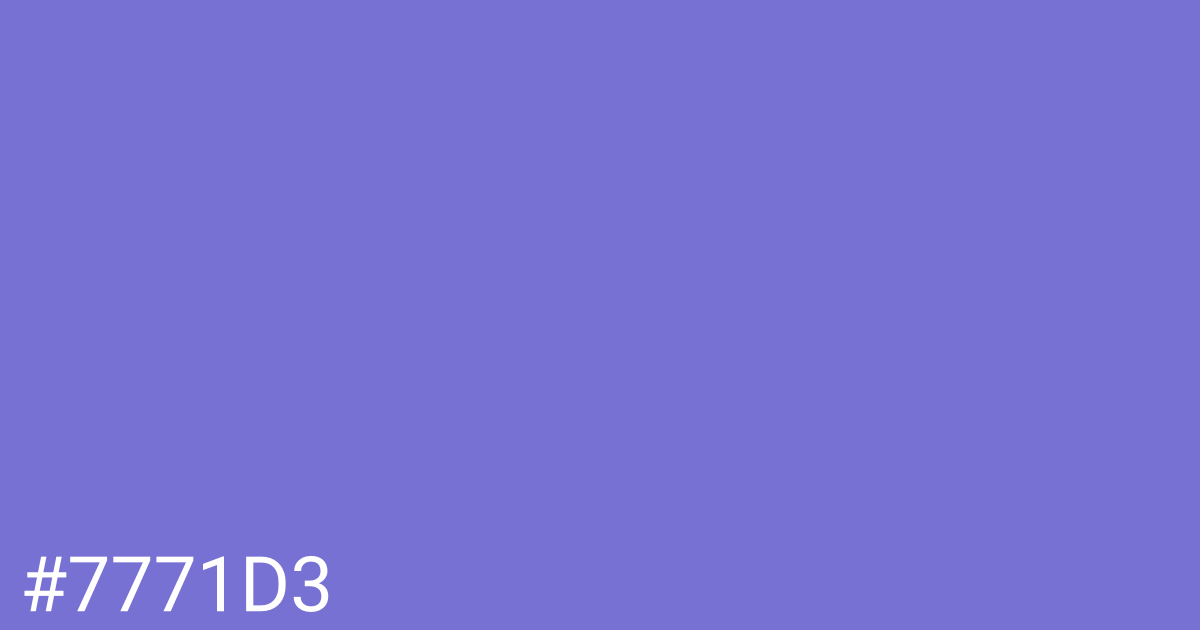 Hex color #7771d3 graphic