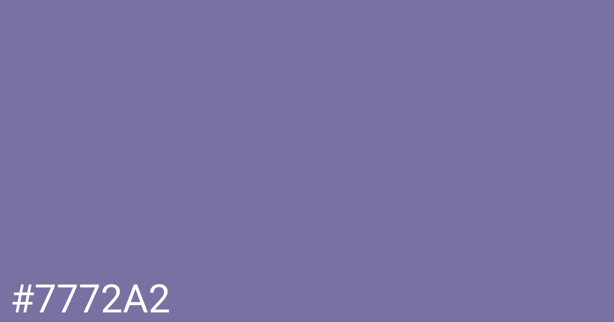 Hex color #7772a2 graphic