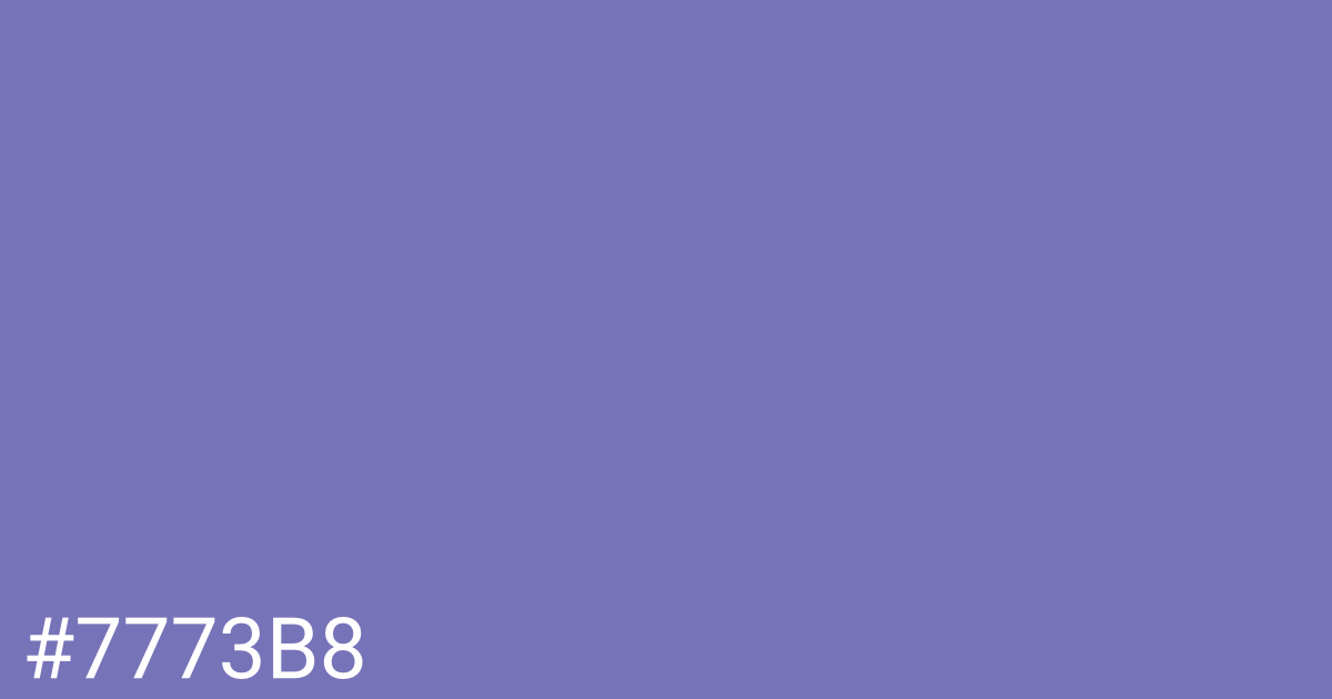 Hex color #7773b8 graphic