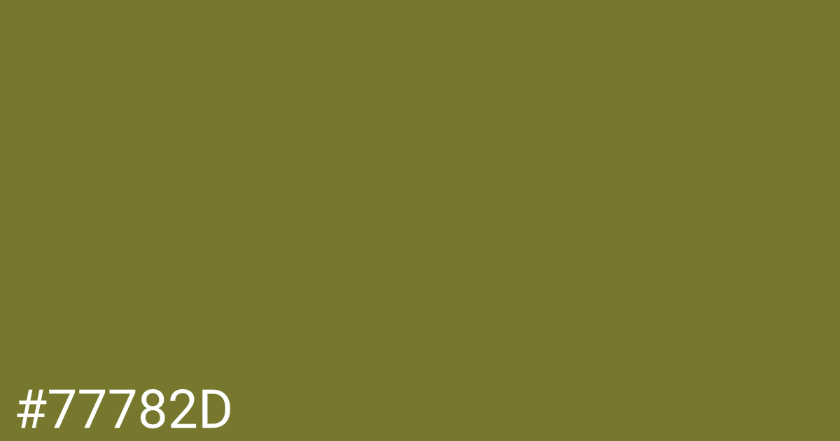 Hex color #77782d graphic