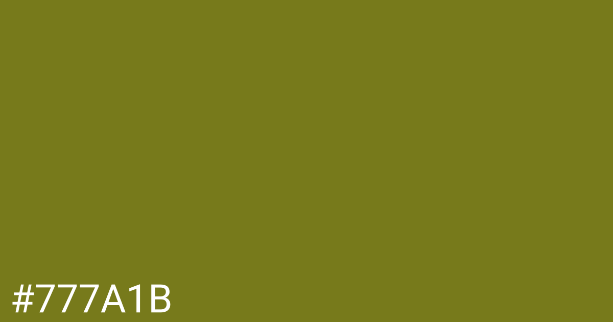 Hex color #777a1b graphic