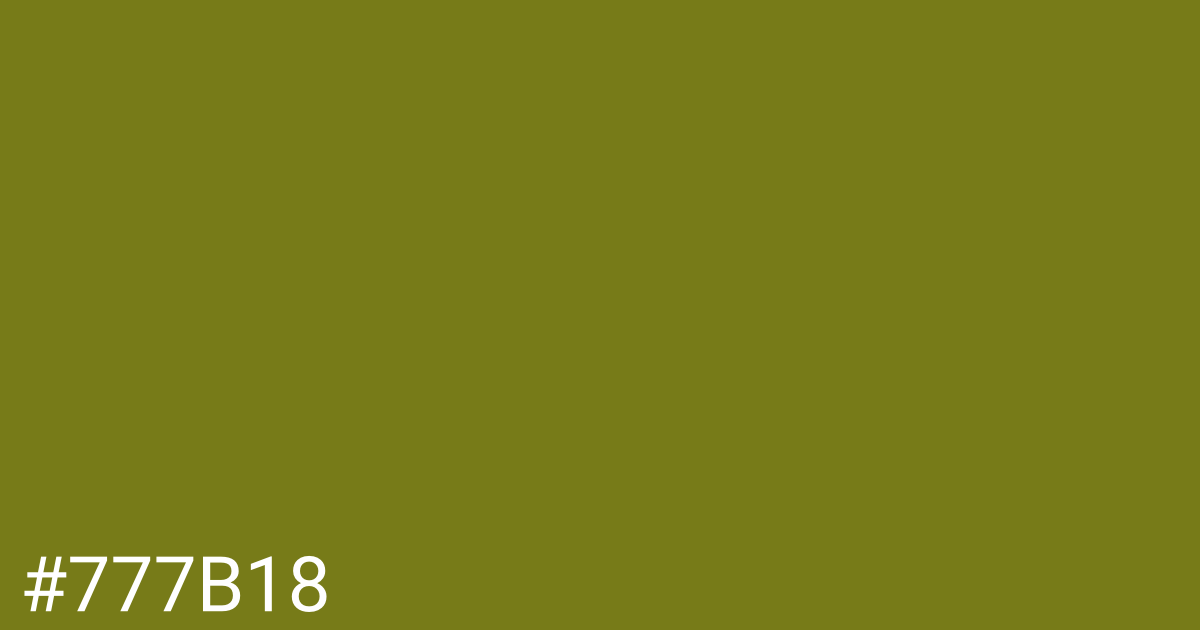 Hex color #777b18 graphic