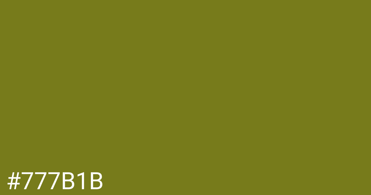 Hex color #777b1b graphic