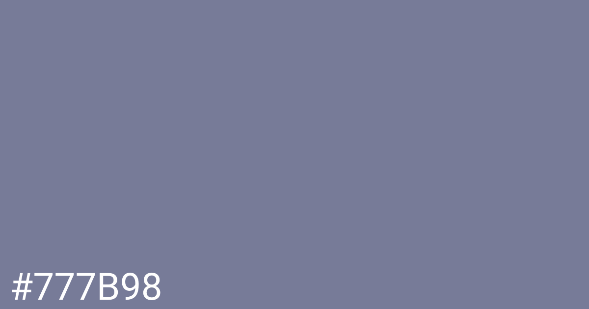 Hex color #777b98 graphic