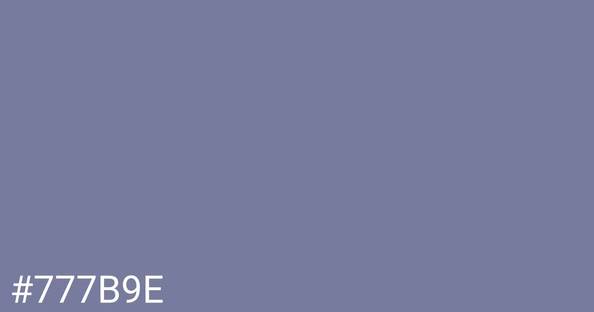 Hex color #777b9e graphic